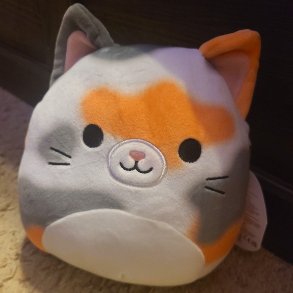 Squishmallows Other - NWT Tahoe the gray, white, and orange kitty 😺 squishmallow about 9" tall